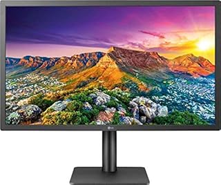 LG 24MD4KL-B 24 Inch Ultrafine UHD (3840 x 2160) IPS Monitor, P3 Wide Color Gamut 500 nits Brightness, Thunderbolt 3 (x2), USB-C Ports (x3), Height/Tilt Adjustable Stand