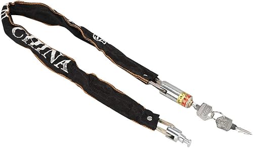 Miniatura 9 de Cerradura de cadena, antirrobo de motocicleta con 2 llaves, cerradura de bicicleta para puerta de silla de ruedas, 31.5 in de longitud