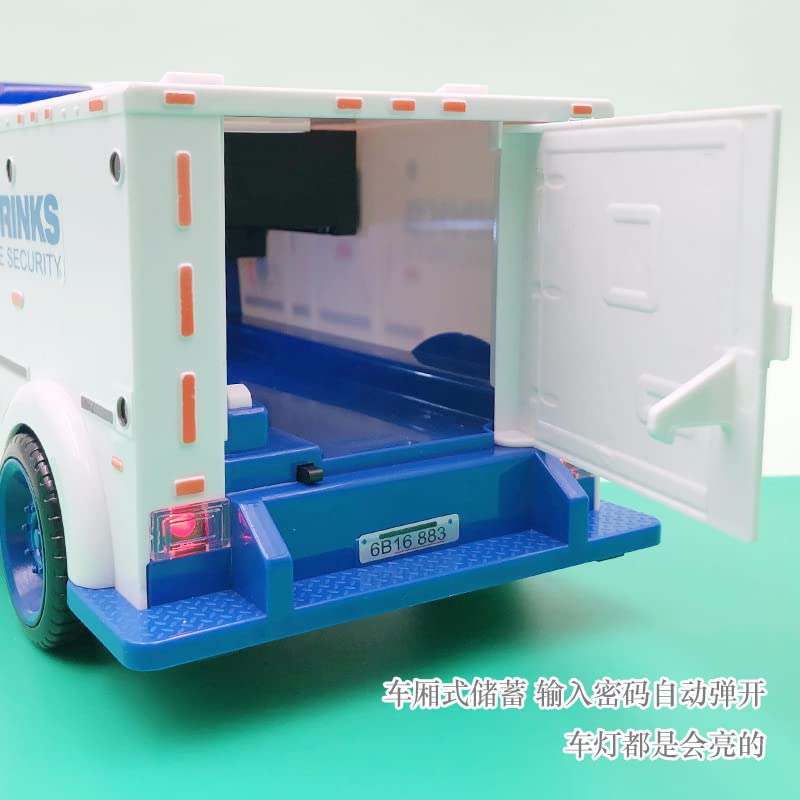 Amazon.co.jp: 現金輸送車貯金箱自動お金吸引パスワードパトカー