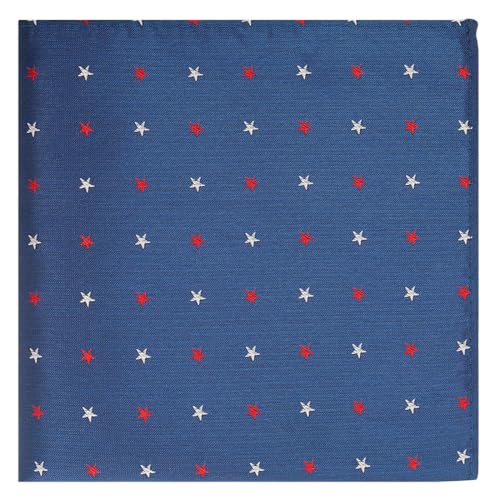 Image of KissTies Mens Pocket Square Silk Hanky The USA Pattern Handkerchief