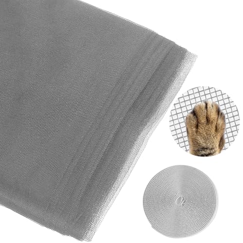 Moustiquaires Fenêtre, 120 x 250 cm Moustiquaire Fenetre Recoupable, Rouleau de Moustiquaire, Moustiquaire Fenetre Scratch, Fibres de Verre Moustiquaire Pour Fenêtres et Portes Anti-Insectes(Gris)