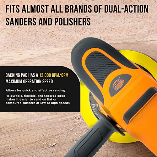 Tcp Global 6" Da Polisher & Sander Pad - Hook & Loop Face - Random Orbital Backing Plate #TOP3