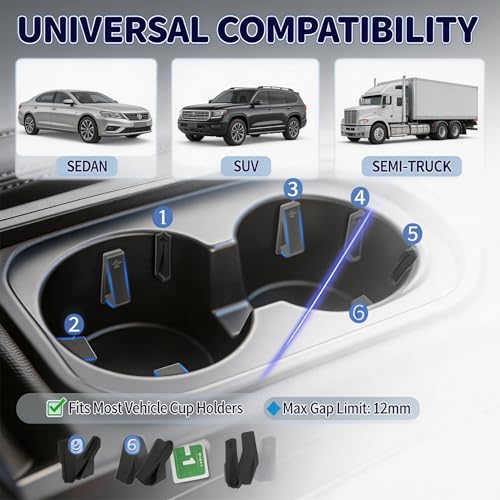 Insertos de silicona para portavasos de auto 6 piezas miniatura 5