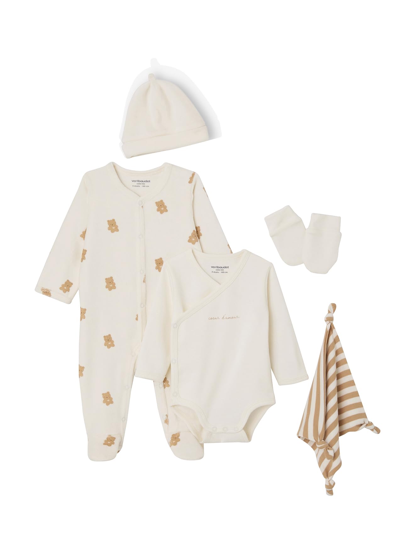 VERTBAUDET Ensemble Naissance 6 Pièces avec Valisette