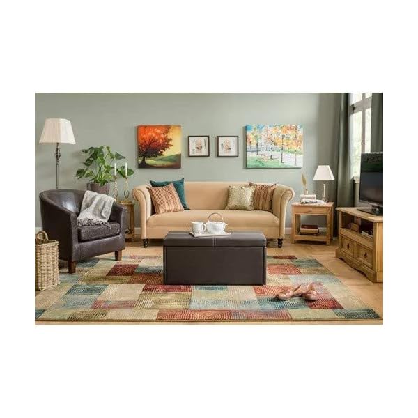 Home Source TV Stand Entertainment Unit Solid 2 Drawer Corona Television Cabinet - Image 4
