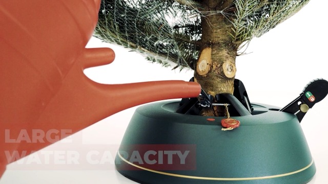 Tree Genie XXL Deluxe Christmas Tree Stand - Holds Up To 12ft Trees, Single Cable Foot Pedal, 2.5 Gal Reservoir