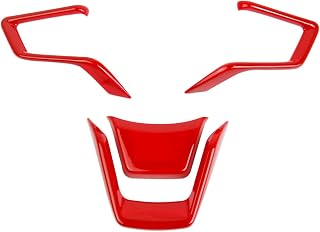 Steering Wheel Cover Molding Trims for 2018-2026 Subaru Crosstrek/Legacy/Outback,2019-2026 Ascent/Forester,2017-2026 Impreza,2022-2026 WRX (Red)