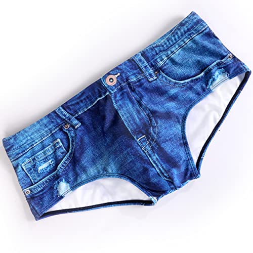 Dong Sarong Men's Swim Brief, Denim Print4