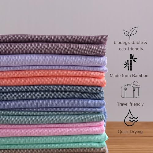 Image of Ultra Lightweight Bamboo Bath Towel-Set of 3| 155x80 CM| Quick Dry, Highly Absorbent, Skin-Friendly & Eco-Friendly Towels |Perfect for Daily Use, Travel (Less Than 200gm) & Gifting