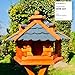 DARLUX handgefertigtes Sechseck Vogelhaus aus Holz wetterfest M - XXL mit und ohne Ständer I Futterhaus I Futterhäuschen I wetterfest I Bitumdach (Größe L ohne Ständer, Blau - Braun) Vogelhaus XXL günstig Kaufen-DARLUX handgefertigtes Sechseck Vogelhaus aus Holz wetterfest M - XXL mit und ohne Ständer I Futterhaus I Futterhäuschen I wetterfest I Bitumdach (Größe L ohne Ständer, Blau - Braun)