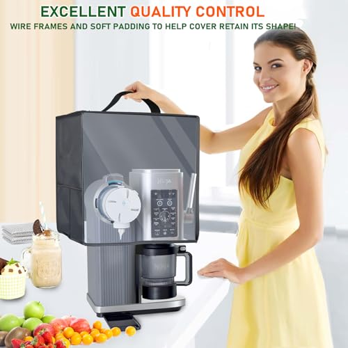 Image of 𝟮𝟬𝟮5𝗡𝗲𝘄 Ice Cream Maker Dust Cover, Ice Cream Maker Dust Visible Protector with Visible Window and Pocket Protectors for Ninja Ice Cream Maker (Nc701)