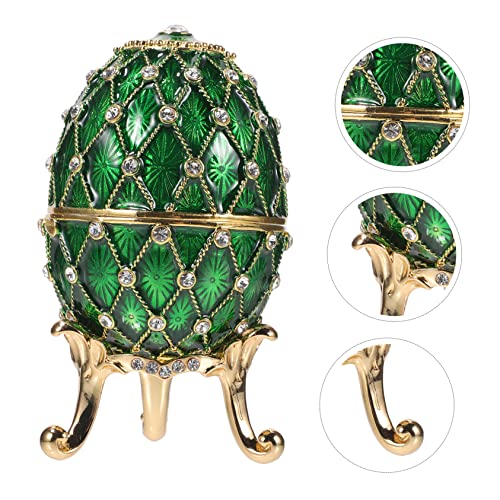 Boîte à bijoux œuf émaillée décorative pour sublimer votre coiffeuse rétro - 8