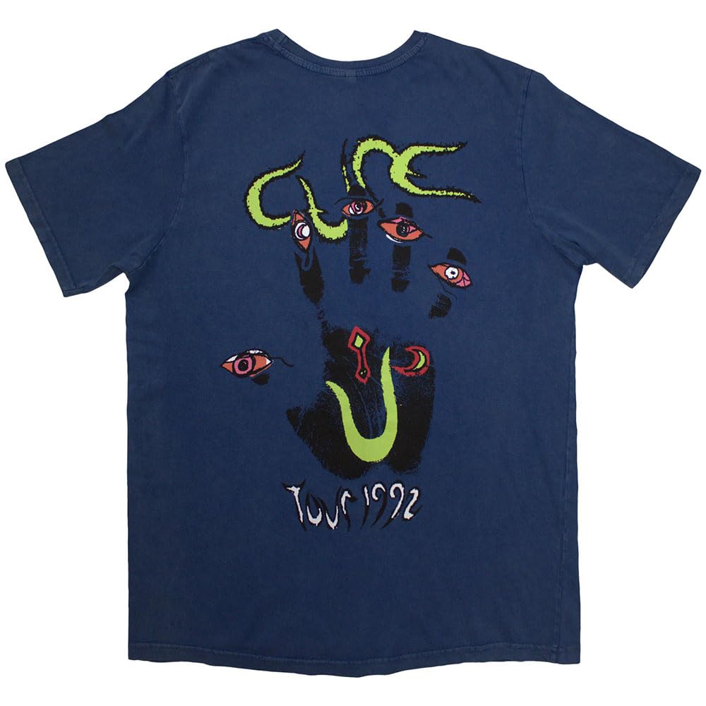 The Cure (Xl, ) Wish Tour 92 Stone Wash T Shirt Blue