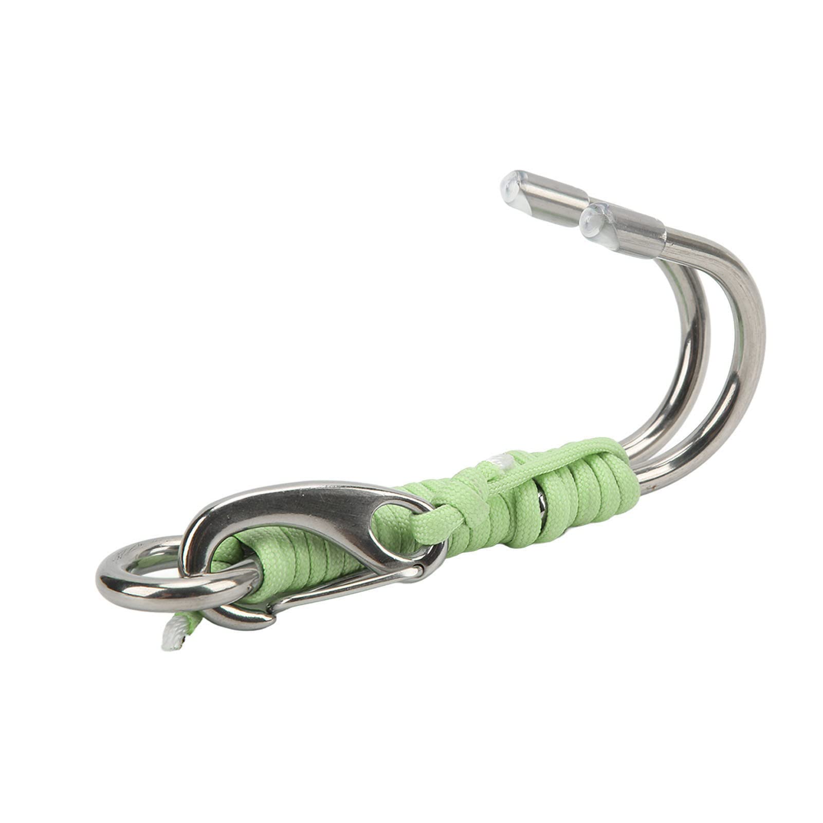 Gancio per Immersione, Cordino Subacquee Anticorrosivo Scuba Drift Hook con Linea Luminosa Gancio per Immersioni Subacquee