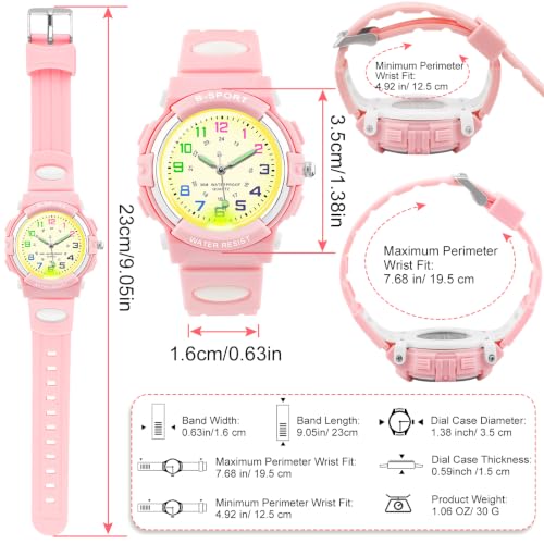 Image of CKV Kids Watch Analog Waterproof Time Teaching for Boys Girls | Acuurate Time Easy to Read with Soft TPU Band Thoughtful Present for Children age 5-15