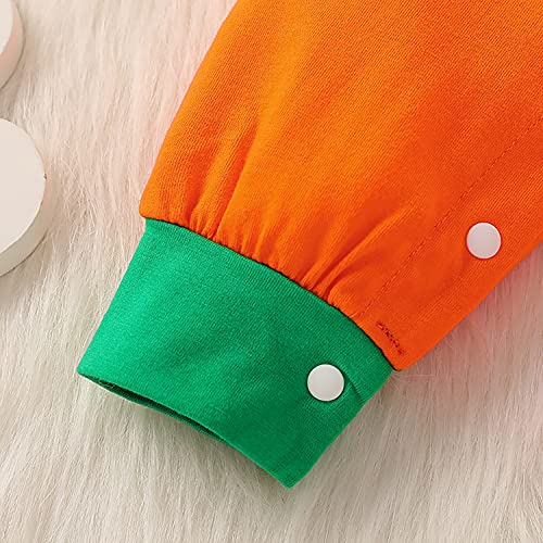 Roylamp Infant Baby Jackolantern Halloween Boy Girls One-Piece Rompers Orange Pumpkin Long Sleeve Outfit 3-6 Months thumb #5