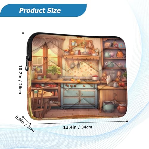 Funda para portátil de 13-14 pulgadas con diseño Cartoon House miniatura 3
