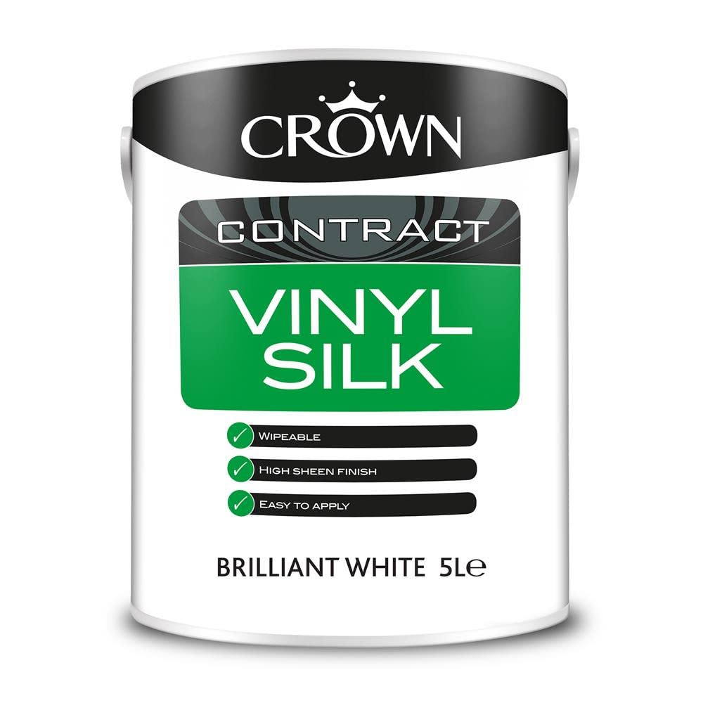 Crown Vinyl Silk Emulsion Brilliant White - 5L