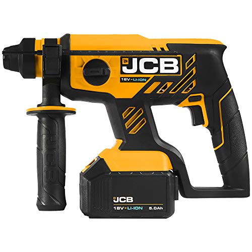 JCB Akku Bohrhammer 18BLRH (18V, 1x 5,0 Ah Li-Ionen Akku, Ladegerät, SDS-plus, Bürstenlos, Schlagenergie 1,7 Joule, im… – Bild 4