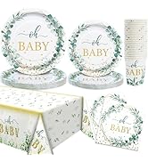 Boho Baby Shower Decorations Kit - 142 Pieces Floral Hello Baby Party Supplies