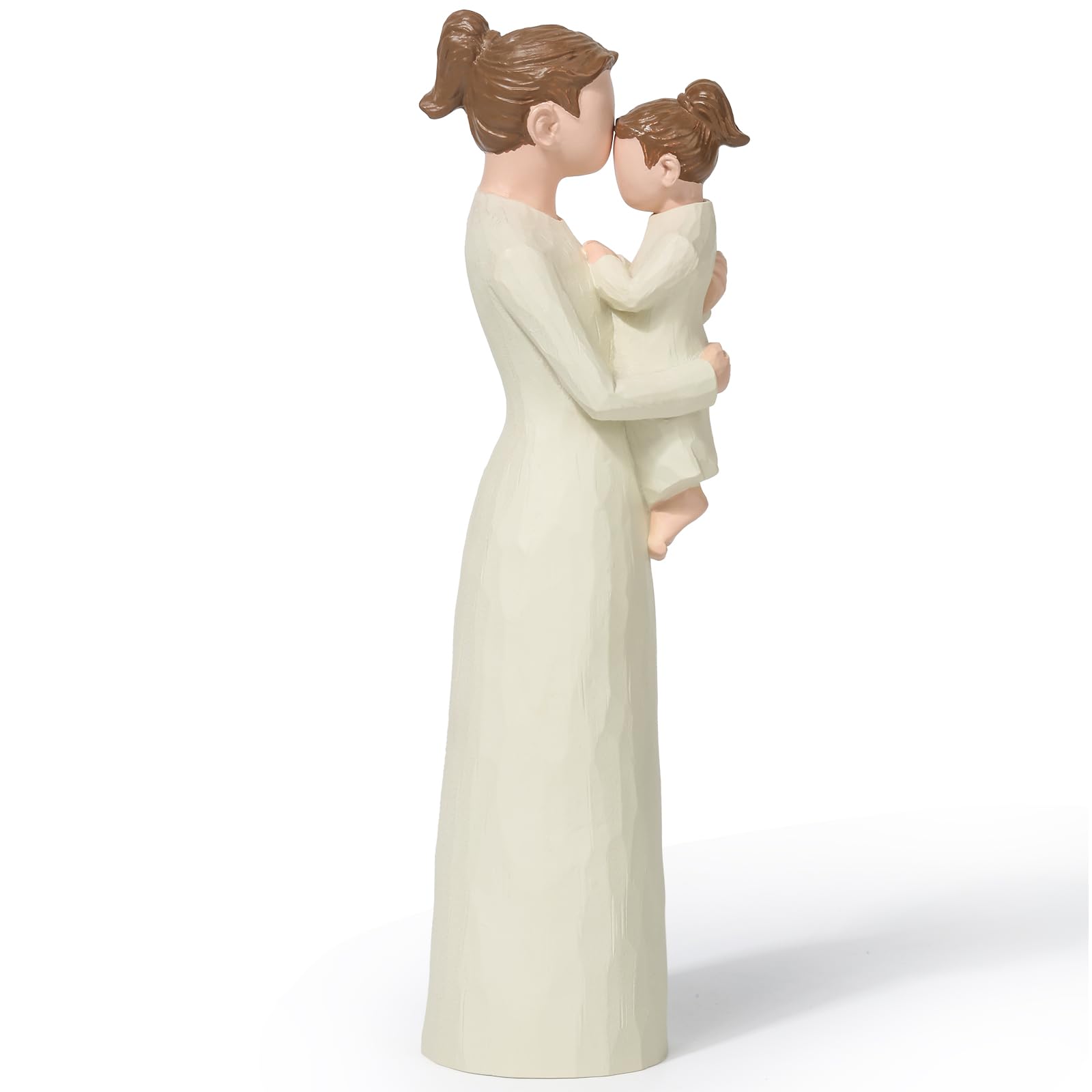 Hand-Painted Mother and Daughter Figurines Mom Hugging Child Statue Sentimental Family Sculpture Ideal Gift for Mom from Daughter