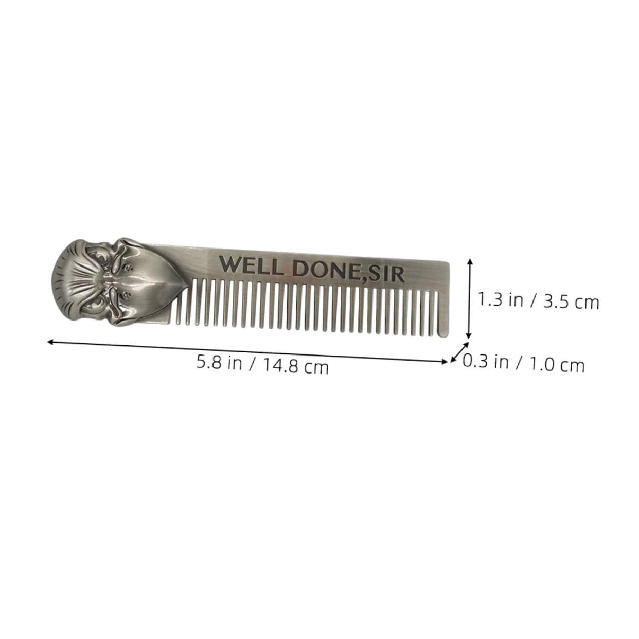 Didiseaon 3 Piezas peine para barba cuidado personal hair care haircare herramienta peine de pelo de metal s anticaspa modelado modelo pequeño fino hombre Acero inoxidable