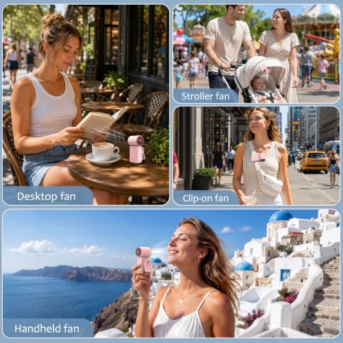AeroVibes Portable Handheld & Clip-On Fan, 4 Speeds,Mini Fan - image 7