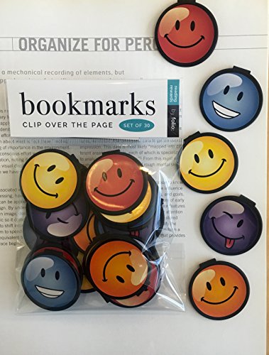 "Clip Over The Page" Emoji Bookmarks - Set Of 30 - Emoticon Bulk Bookmarks For Kids Girls Boys Teens. Perfect For Gifts - Student Incentives – Birthday Party Favors – Reading Incentives #TOP4
