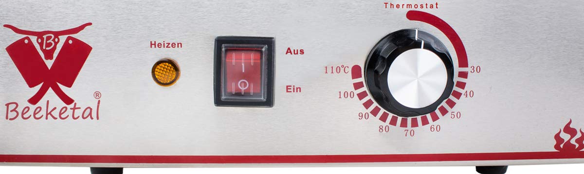 Beeketal 'HDS-2' Profi Gastro Edelstahl Hot Dog Steamer Maker zum Erhitzen und Warmhalten von ca. 100 Hotdog Würstchen und 20 Brötchen, Hotdog Würstchenwärmer und Brötchenwärmer Imbiss Stand Gerät