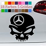 1x MERCEDES Totenkopf - Aufkleber