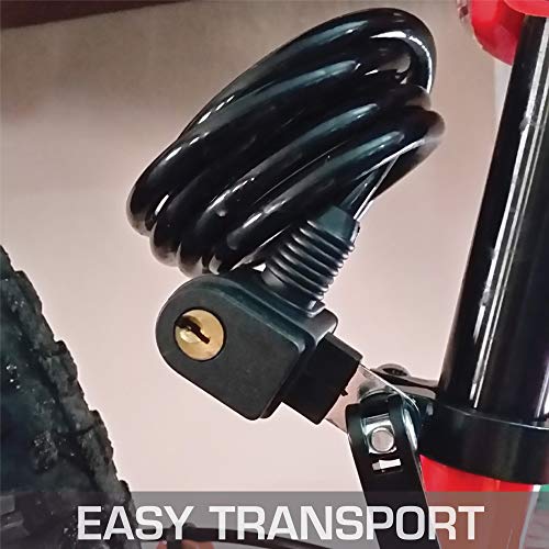 Urban 450/P Bicycle Lock Cable Lock For Bike Bike Lock With Key 8X1500 Mm Urban Black, Universal #TOP2