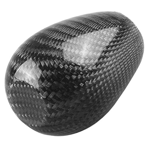 Sakali Universal Carbon Fiber Manual Or Automatic Car Gear Shift Knob Adapter Kit Shifter Lever Black #TOP3