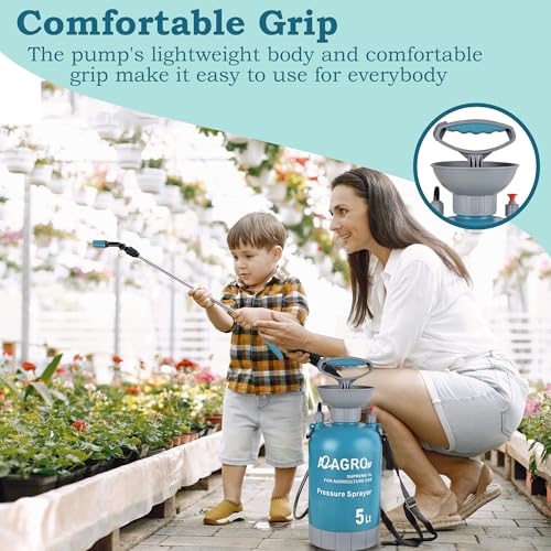Image of Garden Pressure Sprayer, 5 Litre Capacity, for Car wash, Agriculture and Gardening