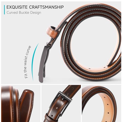 GAEKEAO Mens Dress Belt Genuine Leather Belts for Men 1 1/4" Mens Belts For Suits Jeans Uniform with Single Prong Buckle2