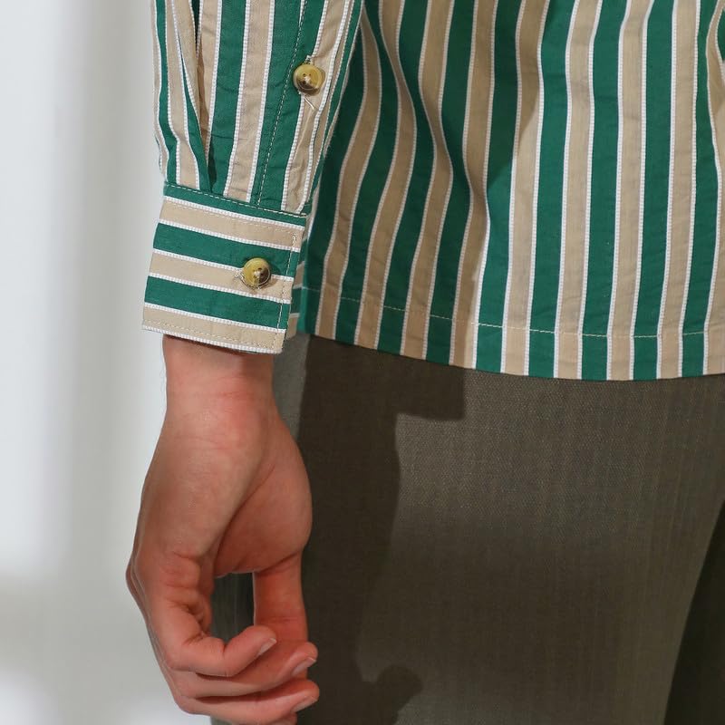 Image of CAHOOT Men's Multitrack Striped Oversized Shirt for Casual Wear | Spread Collar | Long Sleeve | Button Closure | Oversized Shirt Crafted with Comfort Fit for Everyday Wear
