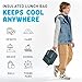 Fit & Fresh Connor Kids Lunch Tote, Versatile Thermal Insulated Lunch Box for School and Camp, Adult Lunch Bag with Front Zip Pocket, Gray