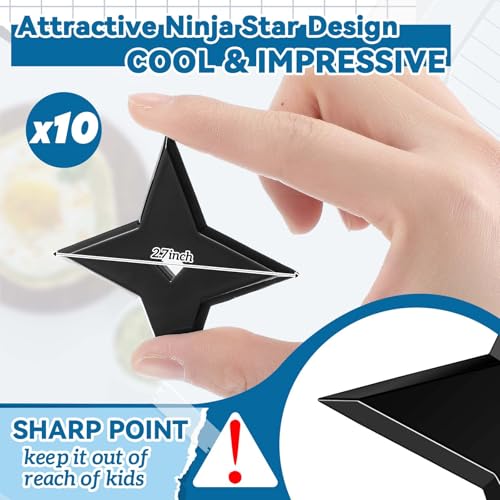 Imanes Ninja Star para refrigerador 10 unidades negro miniatura 2