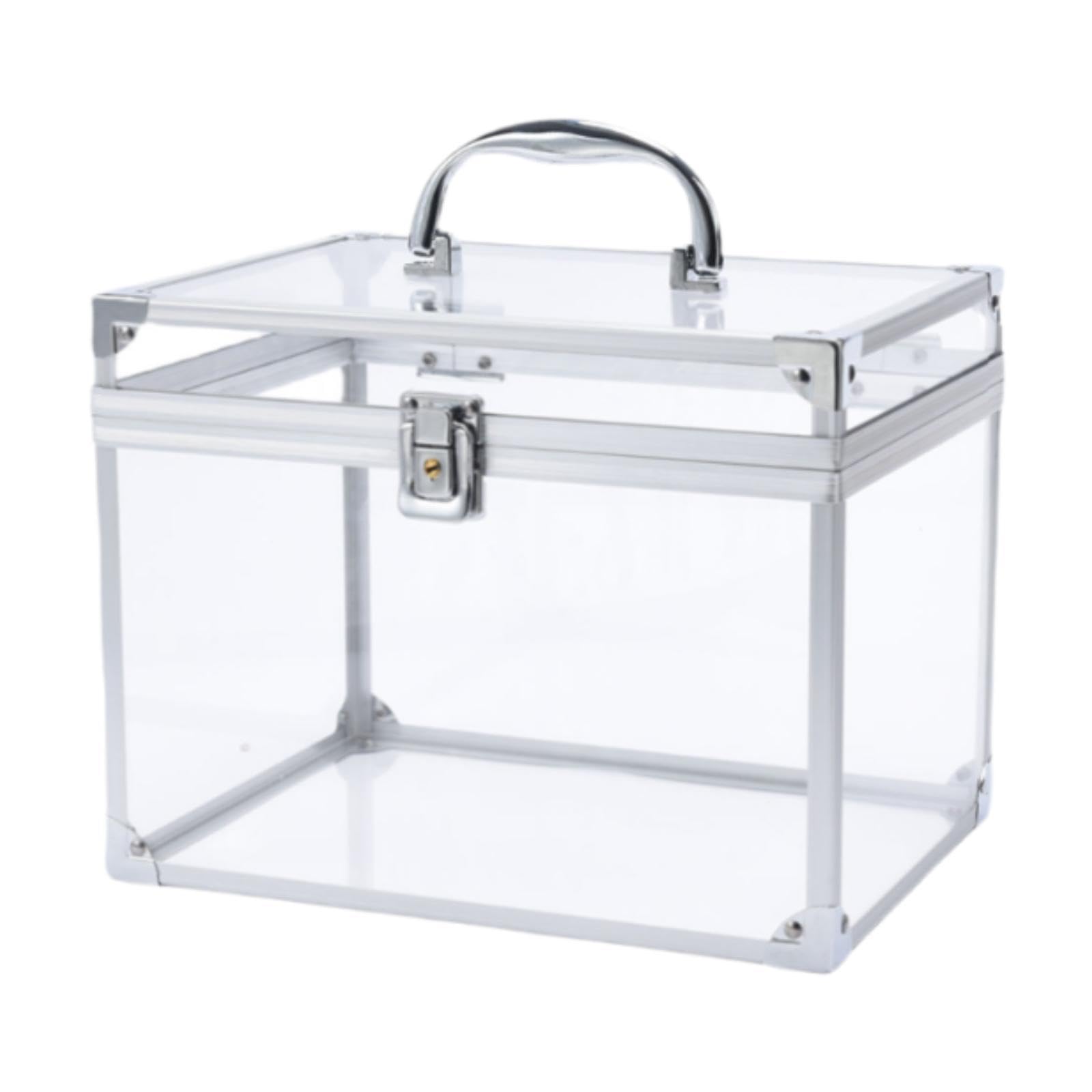 perfk Trousse de maquillage en acrylique, organiseur de cosmétiques, présentoir de cosmétiques transparent pour vanité, Clair