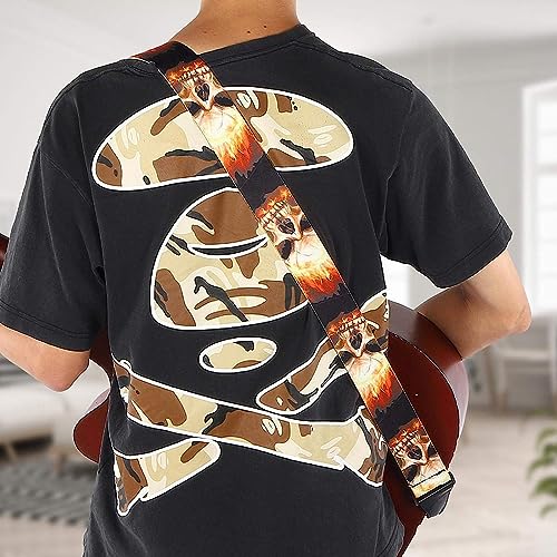 Image of DEVICE OF URBAN INFOTECH Guitar Strap Belt for Acoustic & Electric Guitar Adjustable Buckle Guitar Strap Modern Design Guitar Belt For Acoustic /Bass /Electric Guitars