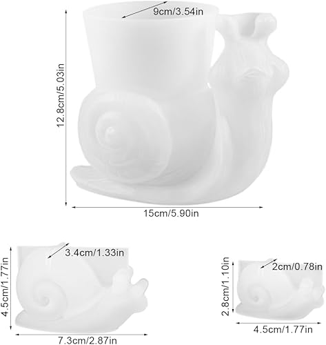 Miniatura 2 de 3 moldes de silicona de caracol para resina epoxi, moldes de resina de caracol 3D lindos moldes de resina de caracol de animales, molde de silicona