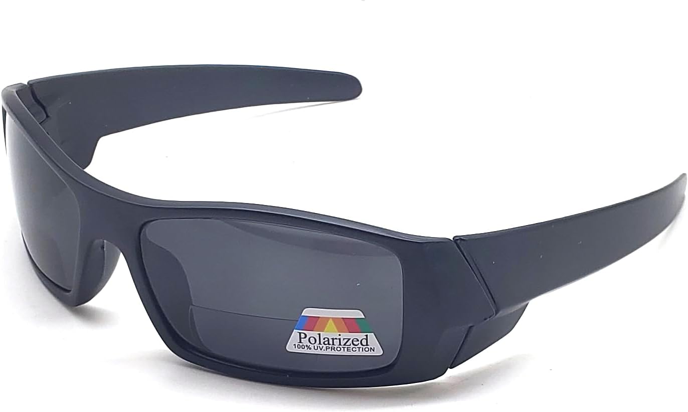 Polarized & Bifocal Sunglasses for Men Women Sun Reader Sports Wrap Outdoor Fishing UV Max Protection Mirror.