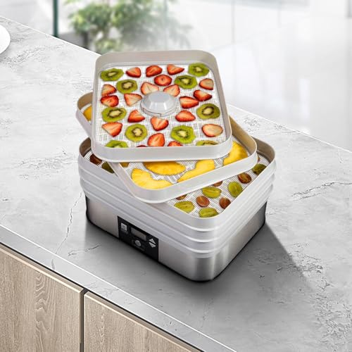 Huitrcrio Silikon Dörrblätter, 10 Stück, Schwarz, Flexibel, Lebensmittelecht, 30 x 30 cm, Obst-Ledertablett, Dörrfolie für Dörrautomat, Hochtemperaturbeständig, Spülmaschinengeeignet – Bild 7