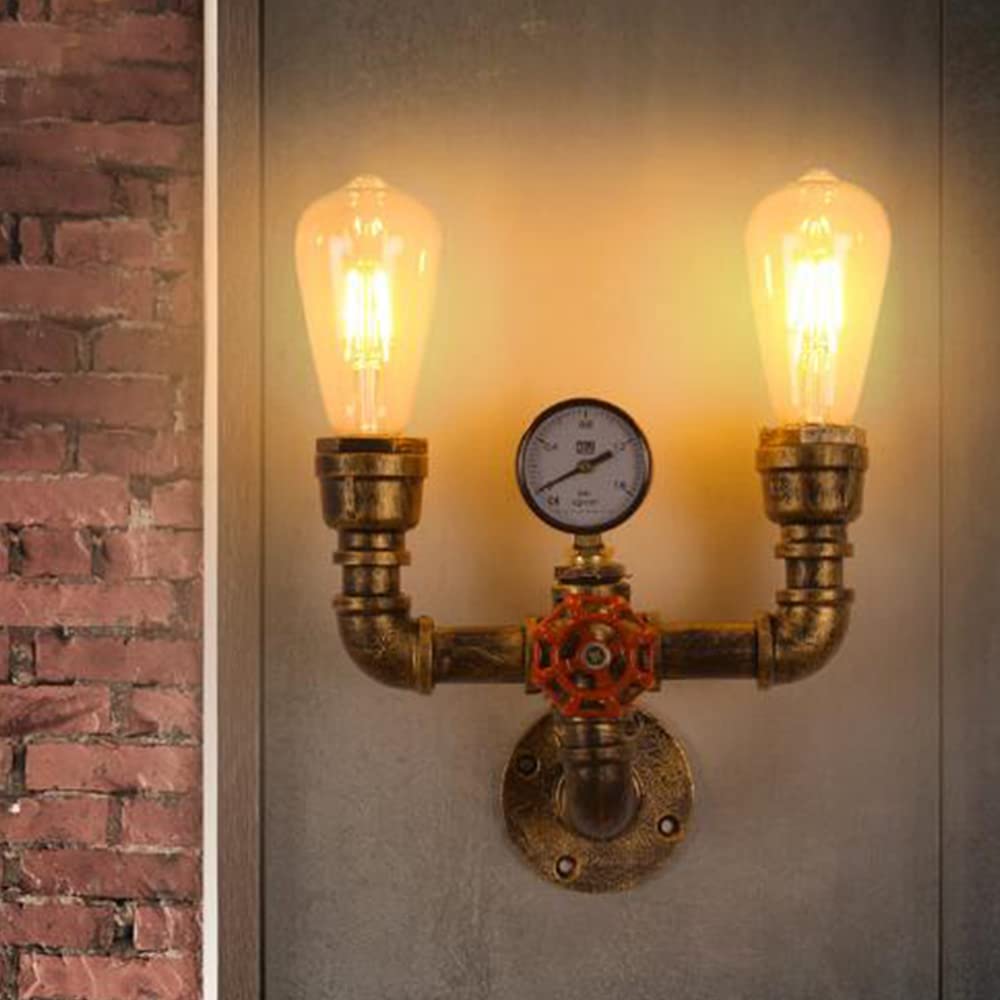 Lampa sufitowa Vintage Wąż wodny Kinkiet Retro Industrial Design Steampunk Deco Loft Mural Gniazdo E27 LED do baru, kawiarni, schodów, chodników, restauracji, korytarza
