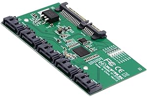 cablecc SATA III 6Gbps SAS 1 to 5 Port Multiplier PCI-e X8...