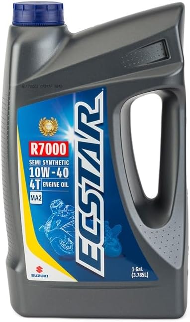 Suzuki Motor USA ECSTAR R7000 Semi-Synthetic 10W40 Engine Oil, 1 Gallon - 990A0-01E30-01G