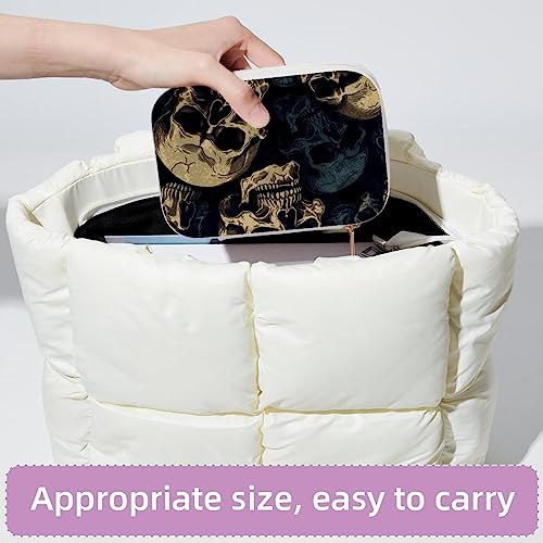 Boîte de rangement en velours squelette zippée 15cm - 5