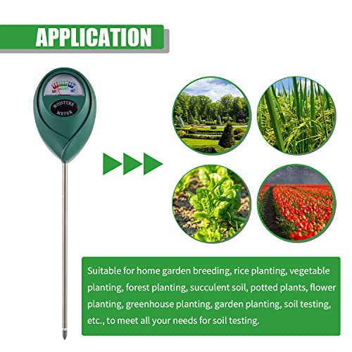 Eplzon Soil Moisture Meter, Plant Water Monitor For Potted,Gardening, Farm, Lawn, Indoor And Outdoor Plants No Battery Needed（Pack Of 1 Pcs Green） #TOP4