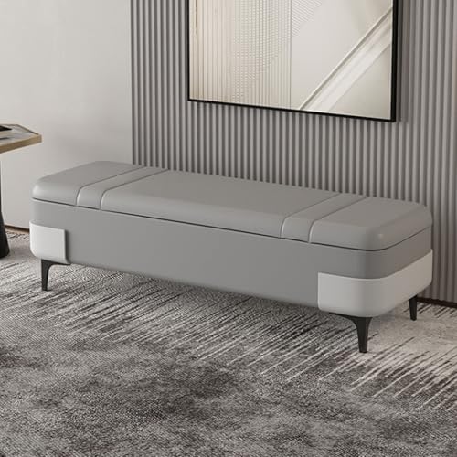 Taburete de almacenamiento, asiento de entrada y sala de estar, banco de sofá largo para zapatos y artículos esenciales, diseño de tela tecnológica para organización del hogar