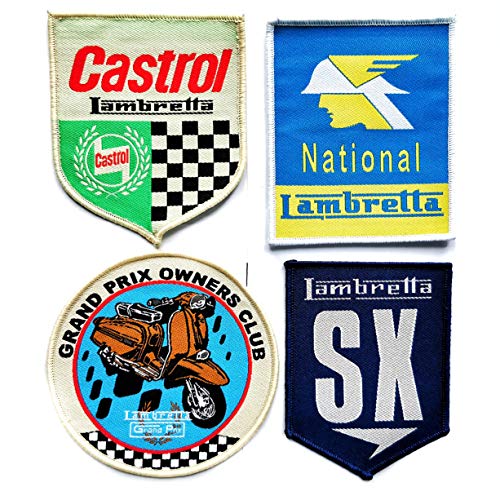 Warrior Clothing Classic - Parches para patinete (4 unidades), diseño de Lambretta