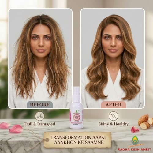 Image of Hair Serum 50ML | Herbal Hair Serum for Dry & Frizzy Hair | Helps Reduce Hair Fall & Adds Shine | Lightweight Non-Sticky Hair Growth Serum for Men & Women Daily Use